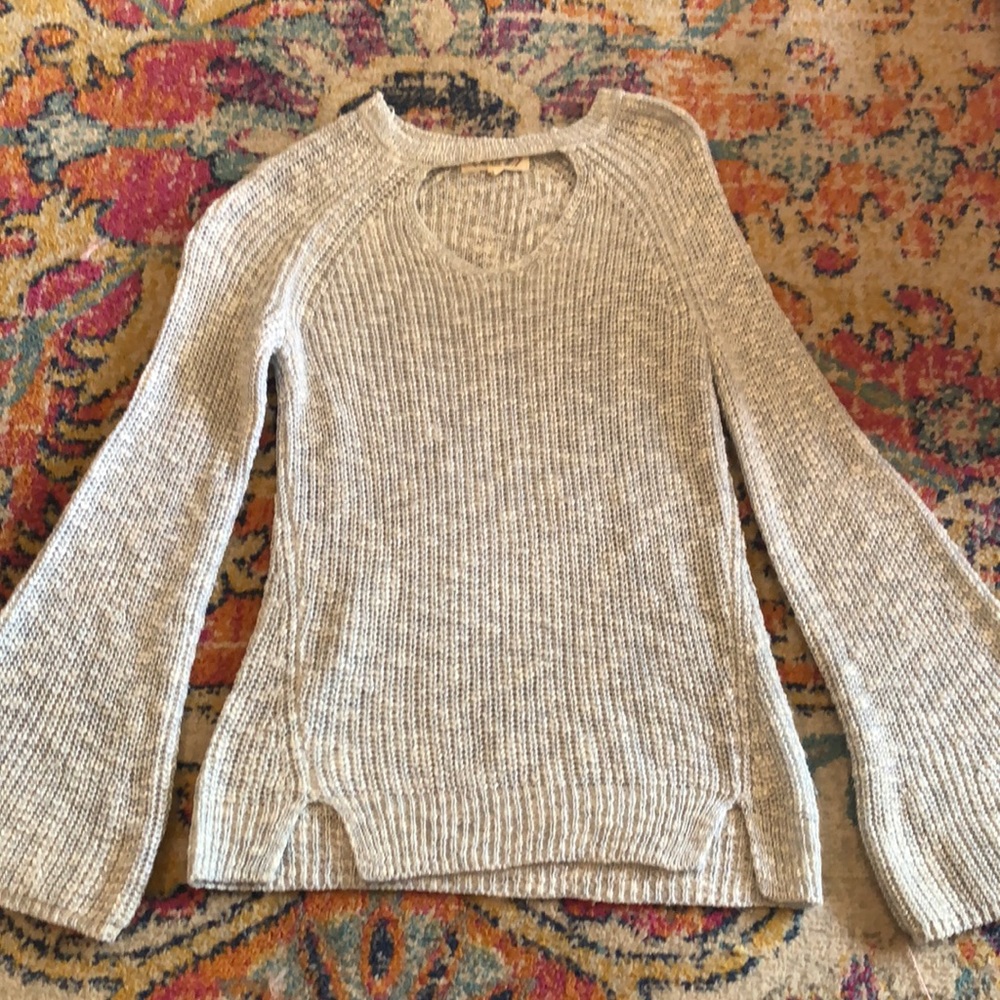 Pink Rose bell sleeve sweater